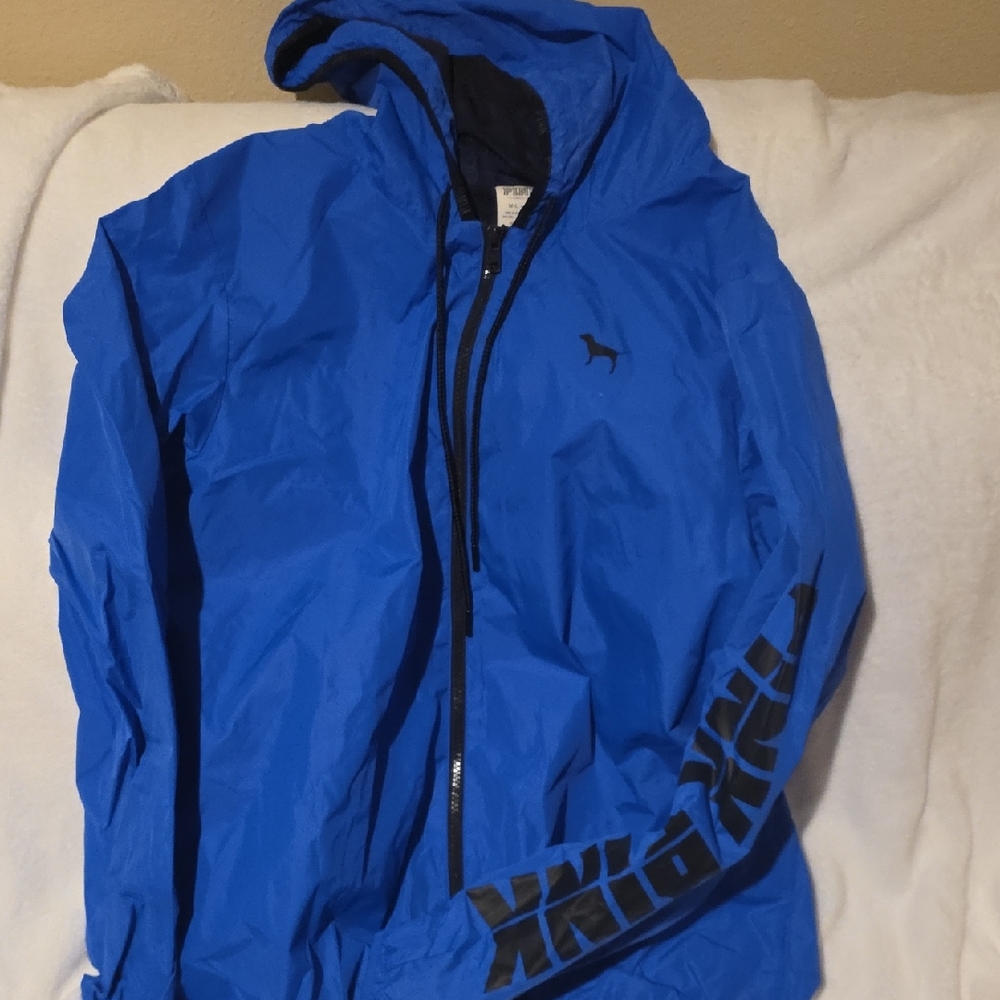 PINK Victoria's Secret Blue Windbreaker Jacket